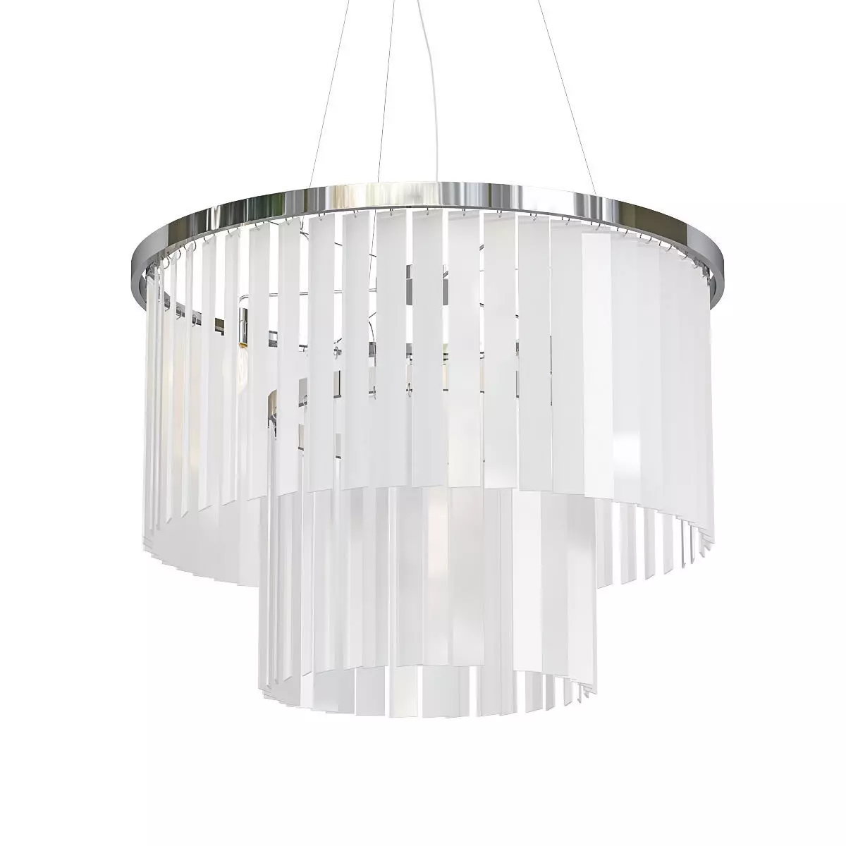 Ophelia chrome pendant light 3D model_0