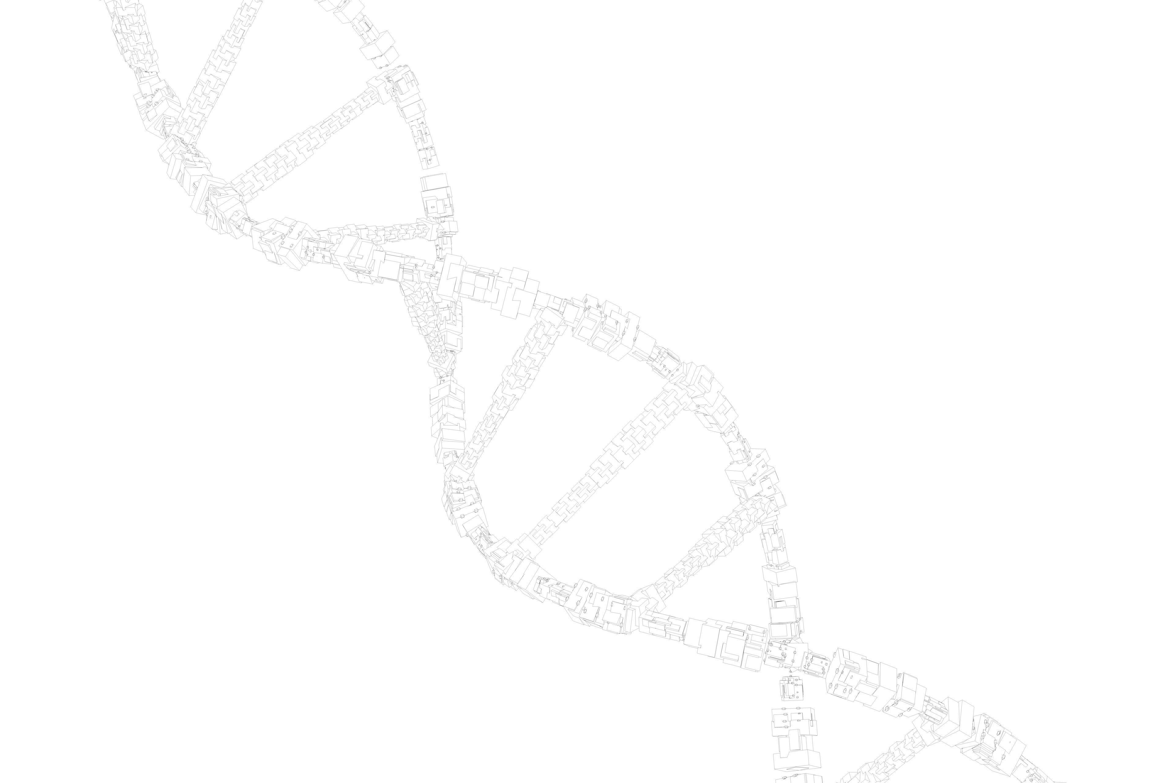 Sci Fi DNA Low-poly 3D model_6