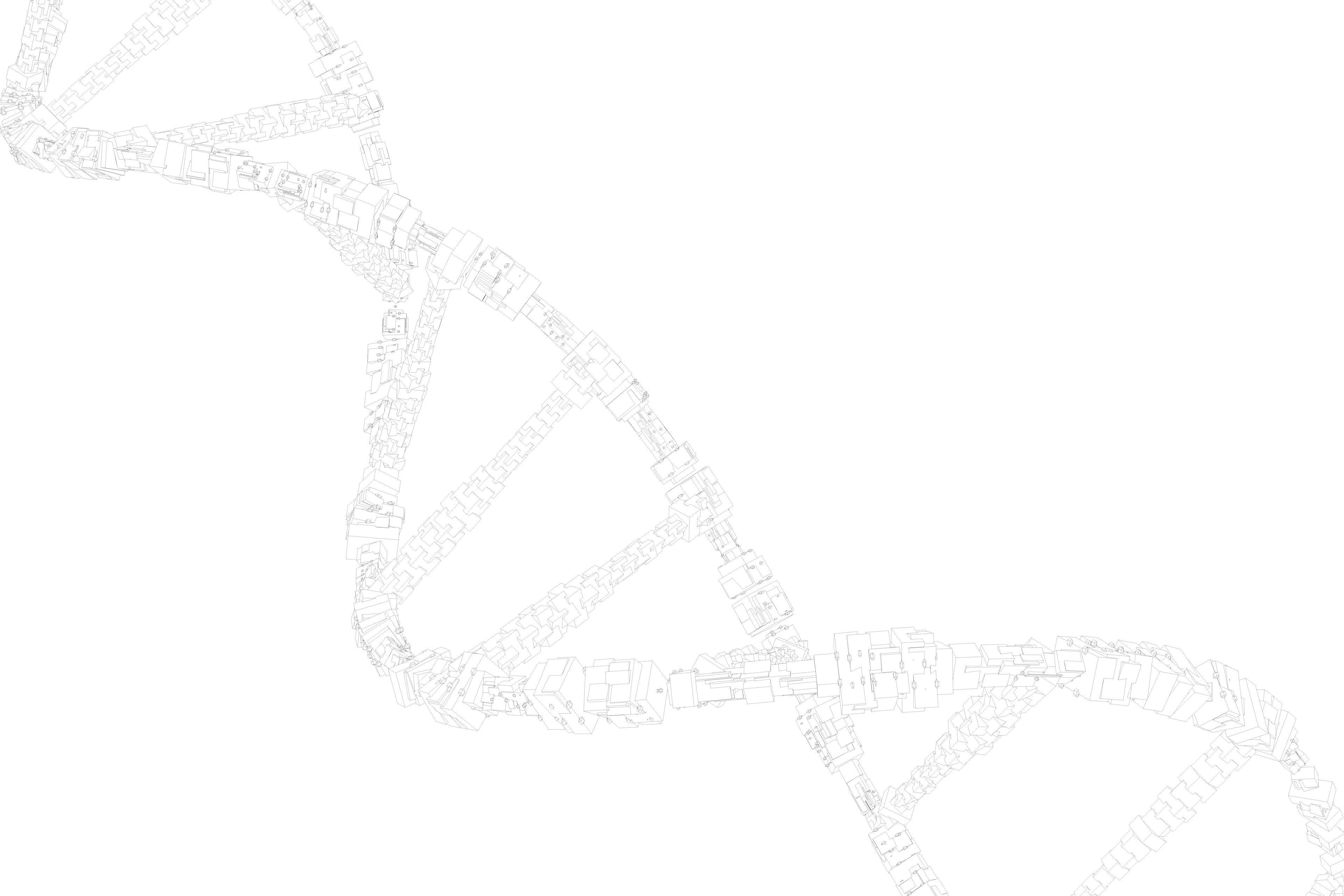 Sci Fi DNA Low-poly 3D model_7