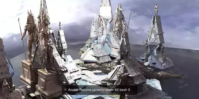 Sci-Fi Egyptian theme 3D Model Collection