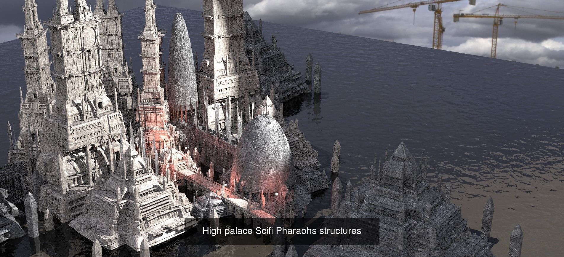 Sci-Fi Egyptian theme 3D Model Collection_11