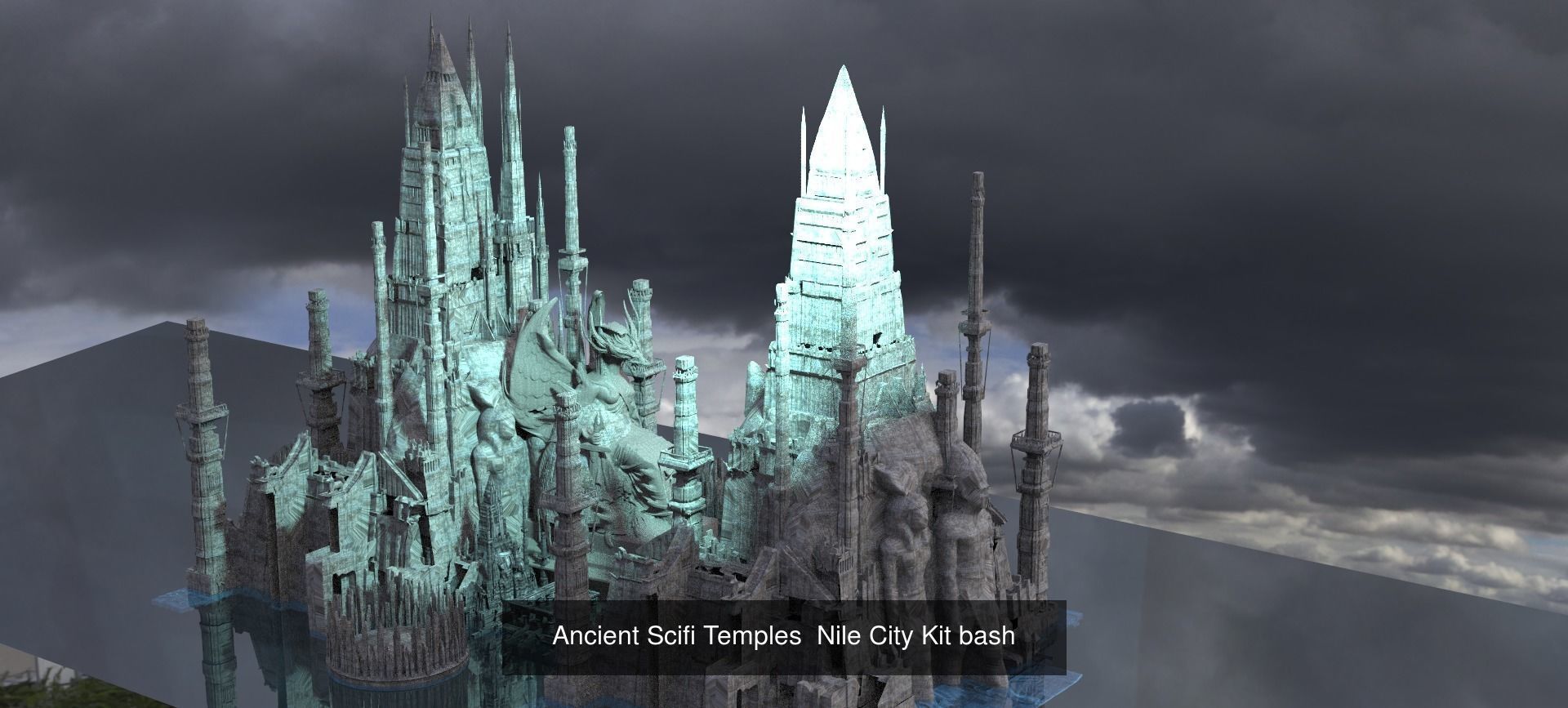 Sci-Fi Egyptian theme 3D Model Collection_7