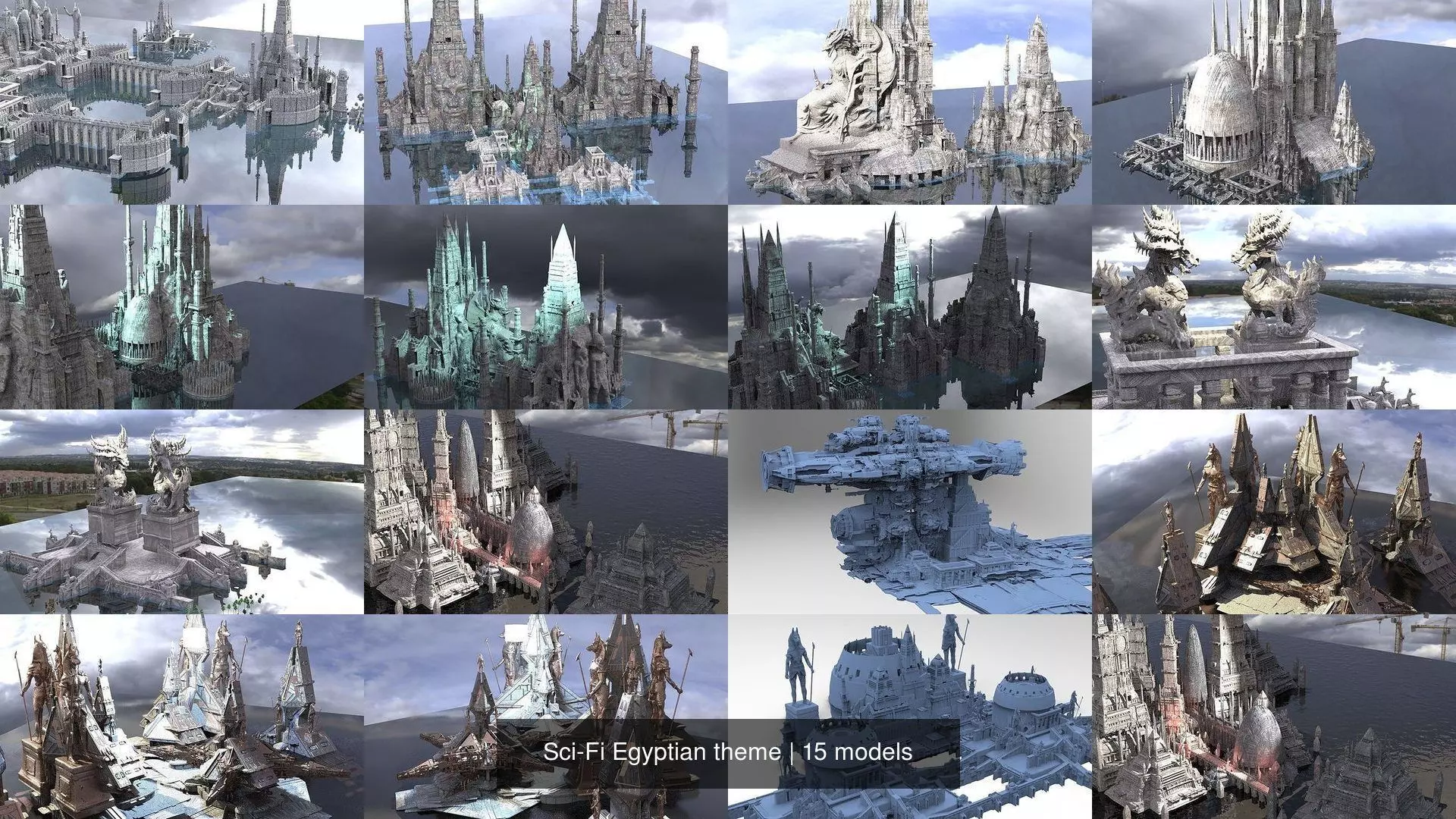 Sci-Fi Egyptian theme 3D Model Collection_1