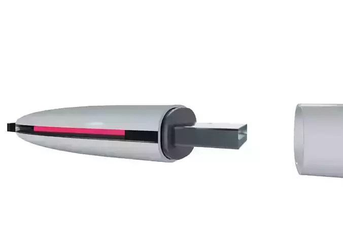 Low Poly USB Stick Memory External 3D model