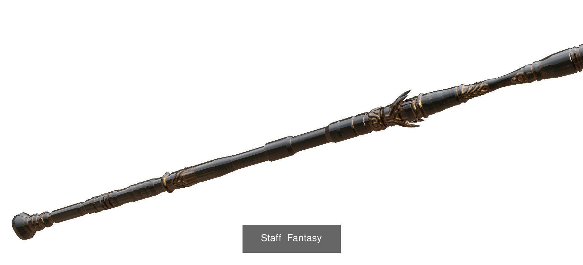 Staff Collection skull with chains hanging from it _4