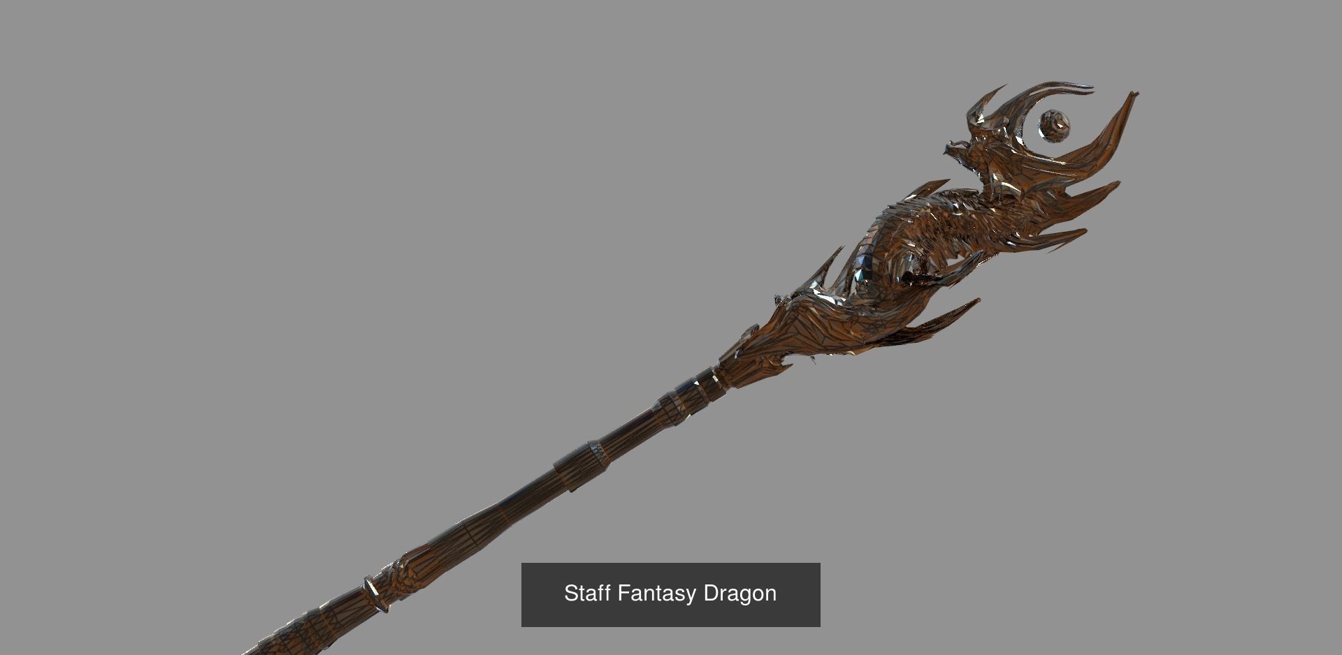 Staff Collection skull with chains hanging from it _3