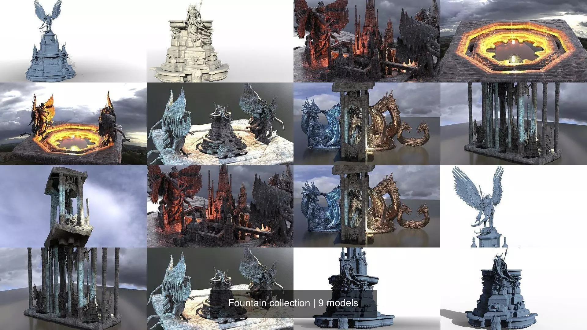 Fountain collection three dragons _1