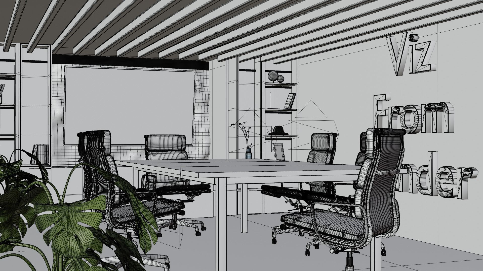 Photorealistic office in native blend file by-VIZFROMBLENDER 3D model_6