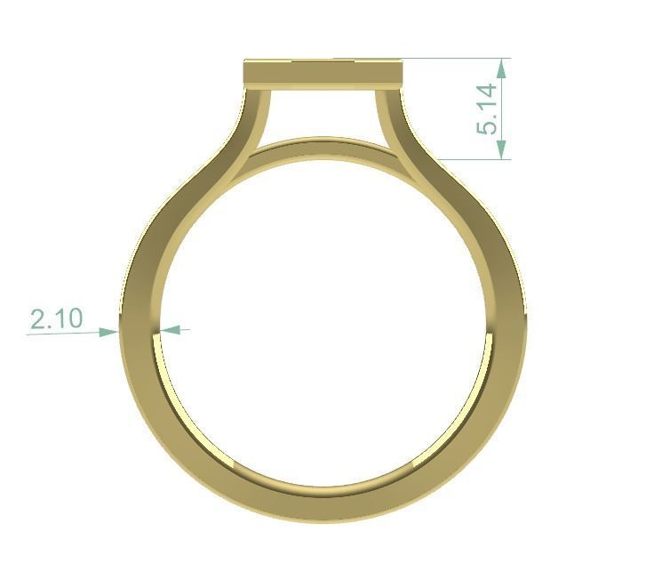 Anillo pave 3D print model_5