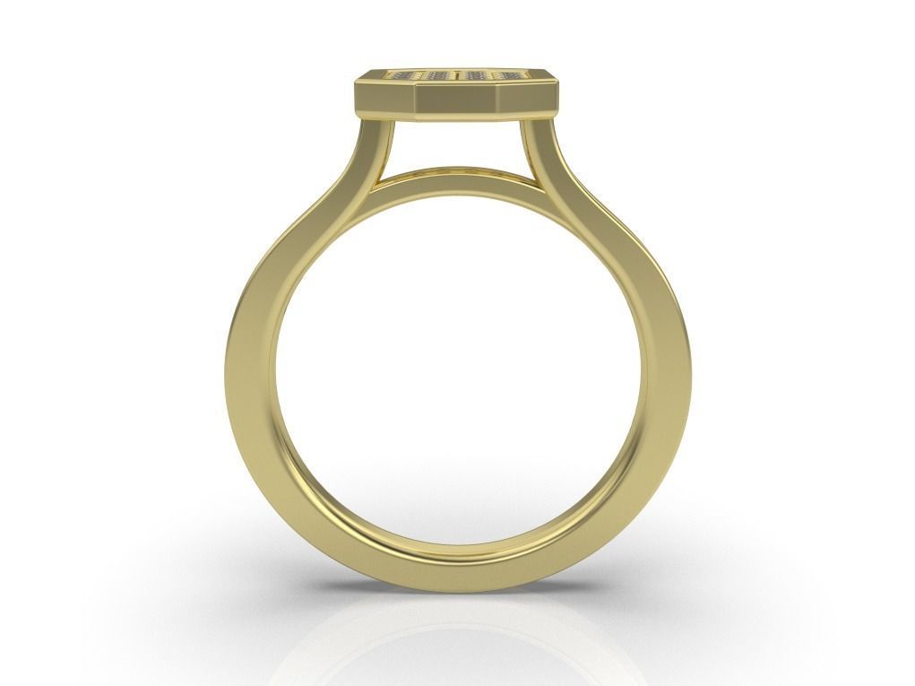 Anillo pave 3D print model_3