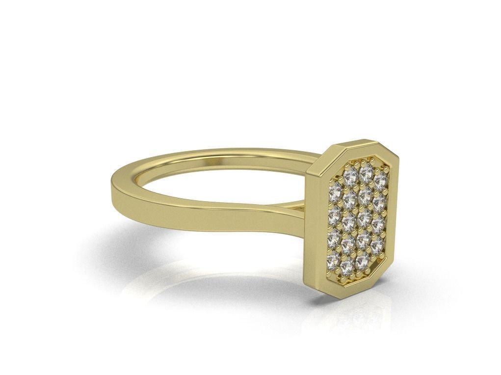 Anillo pave 3D print model_1