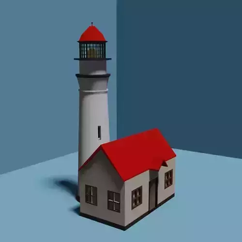 Lighthouse house with roof