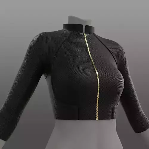 sci-fi leather crop jacket