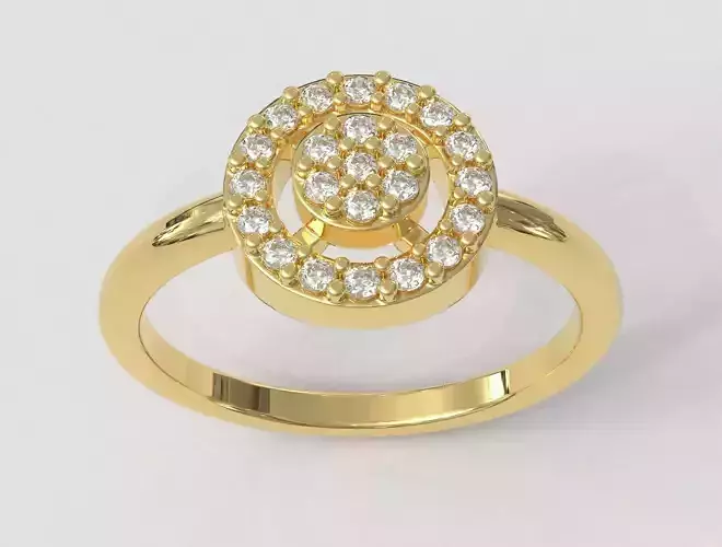 Classic Diamond Ring 3D print model