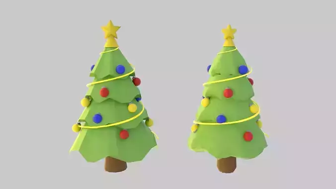Christmas Tree Low-poly 3D model