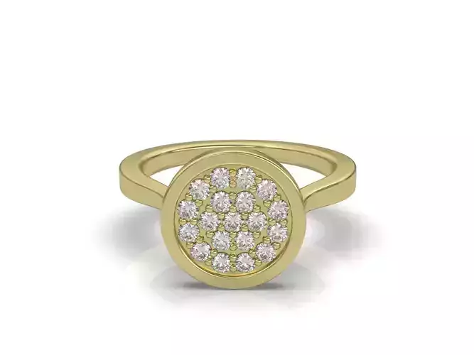 Anillo circulo pave
