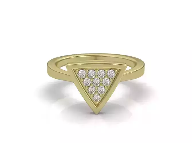 Anillo trillion pave