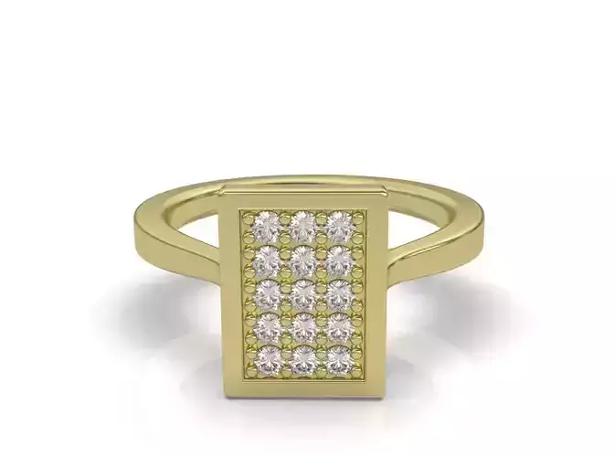 Anillo baguette pave