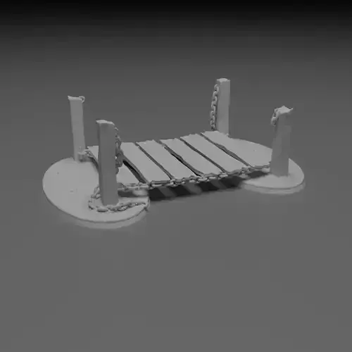 warhammer terrain old bridge with chains Free 3D print model