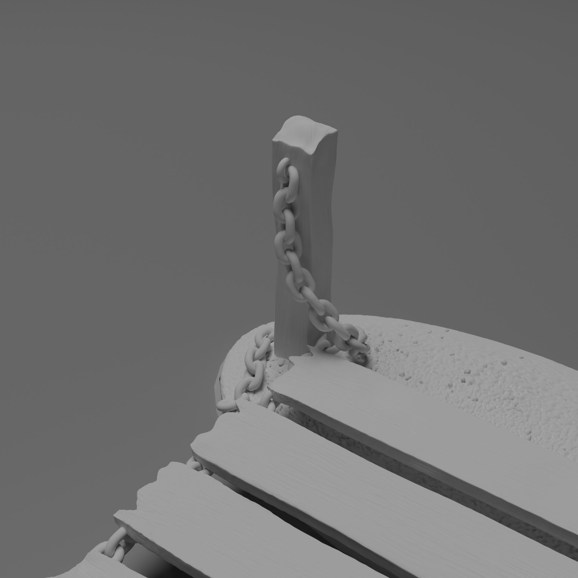 warhammer terrain old bridge with chains Free 3D print model_4