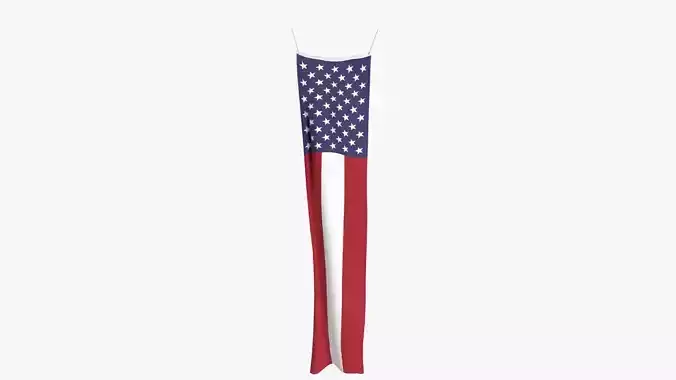 Flag 02 Low-poly 3D model