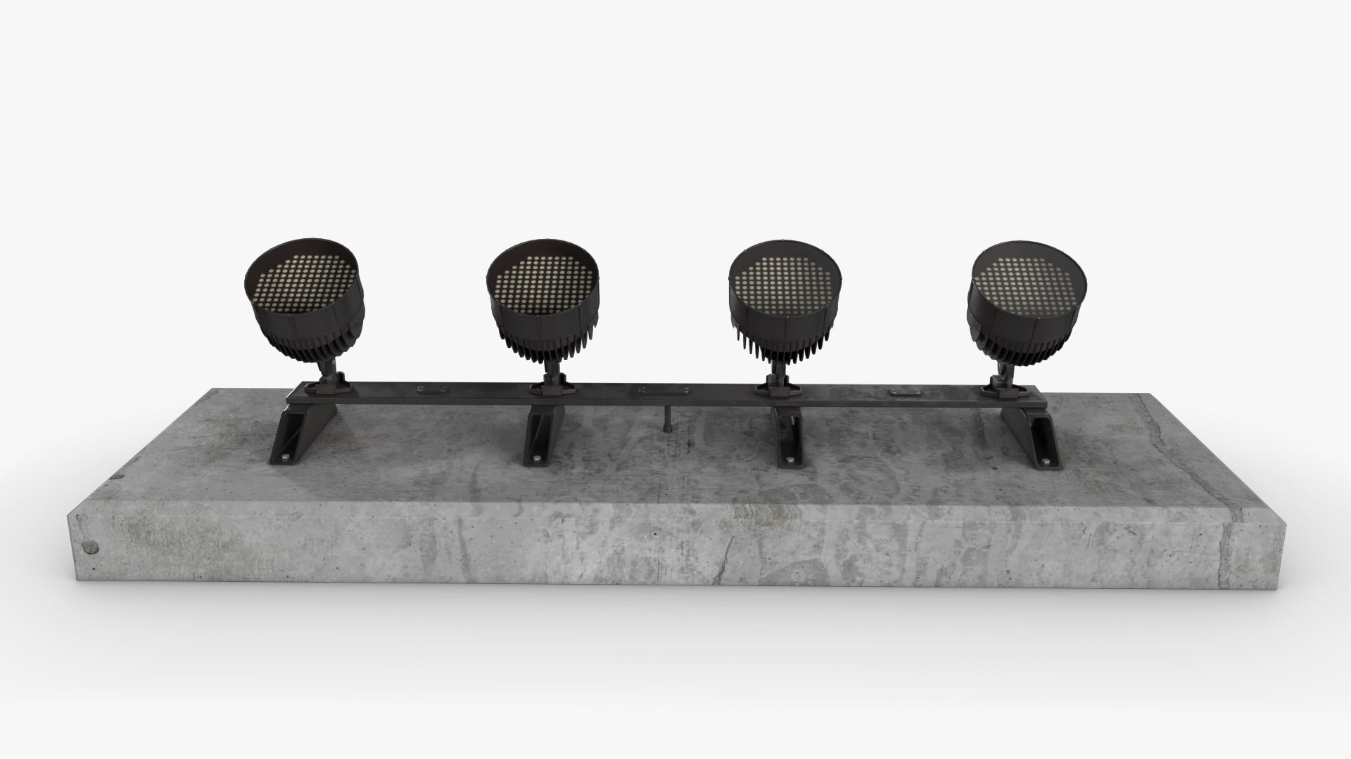 Floodlight 01 Low-poly 3D model_2