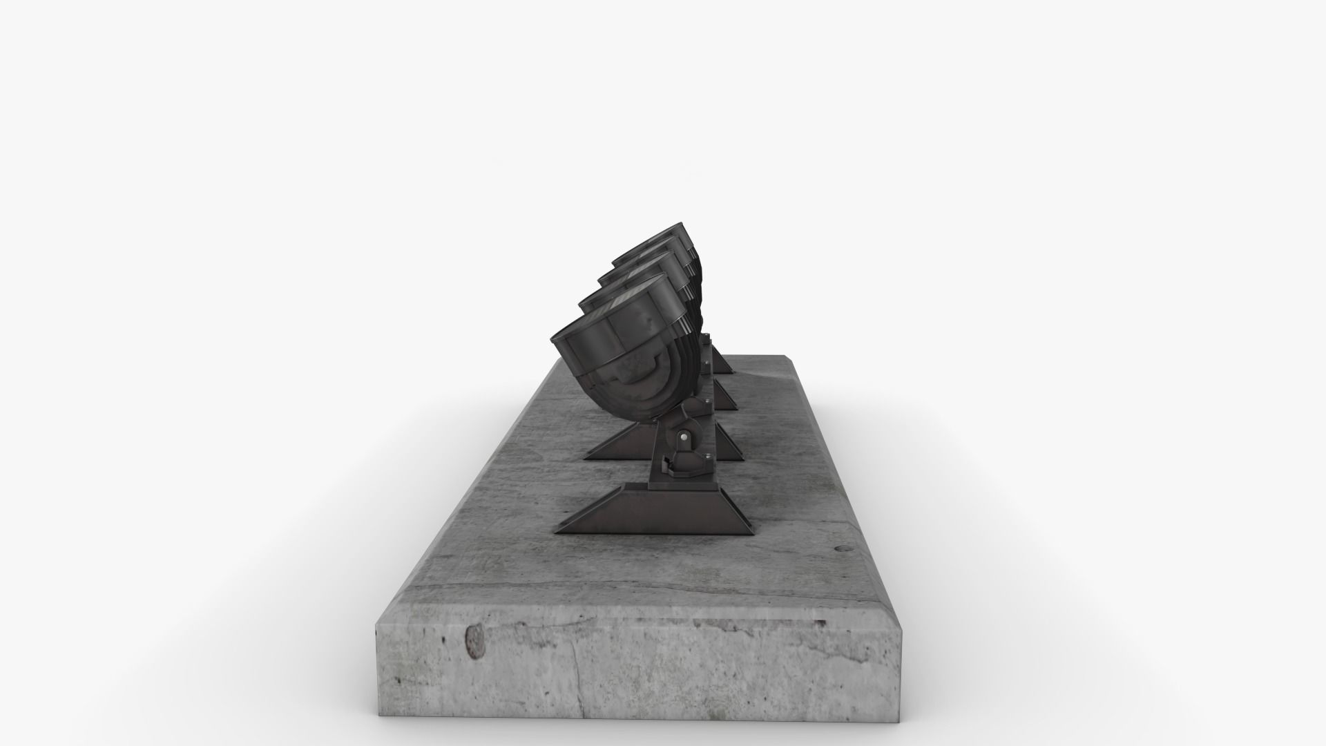 Floodlight 01 Low-poly 3D model_4