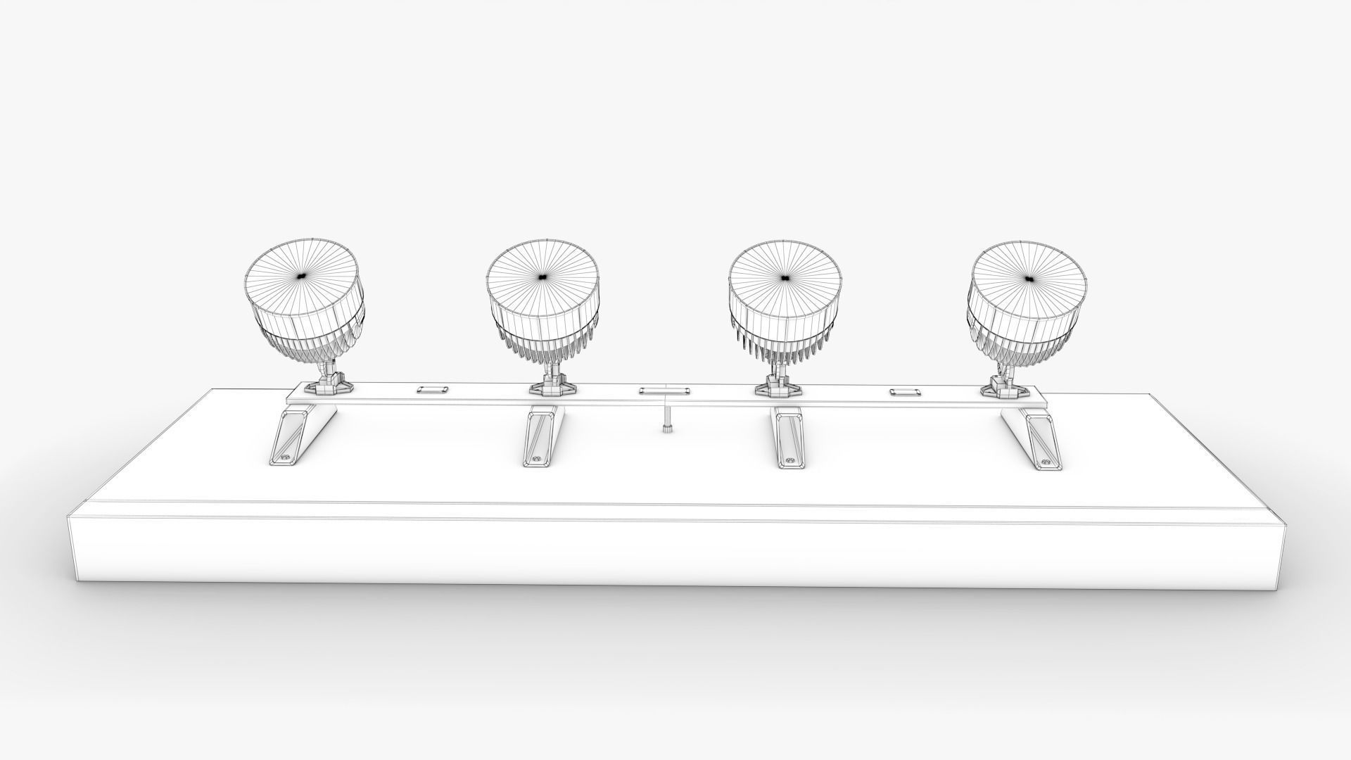 Floodlight 01 Low-poly 3D model_9