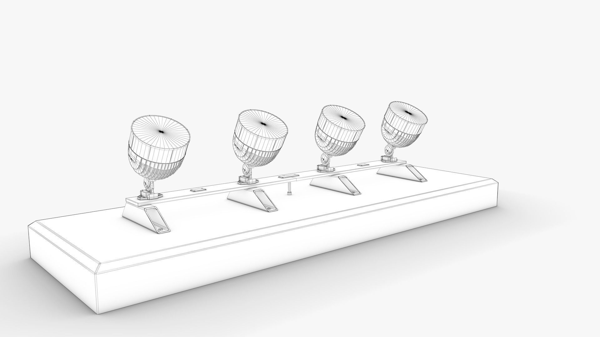Floodlight 01 Low-poly 3D model_8