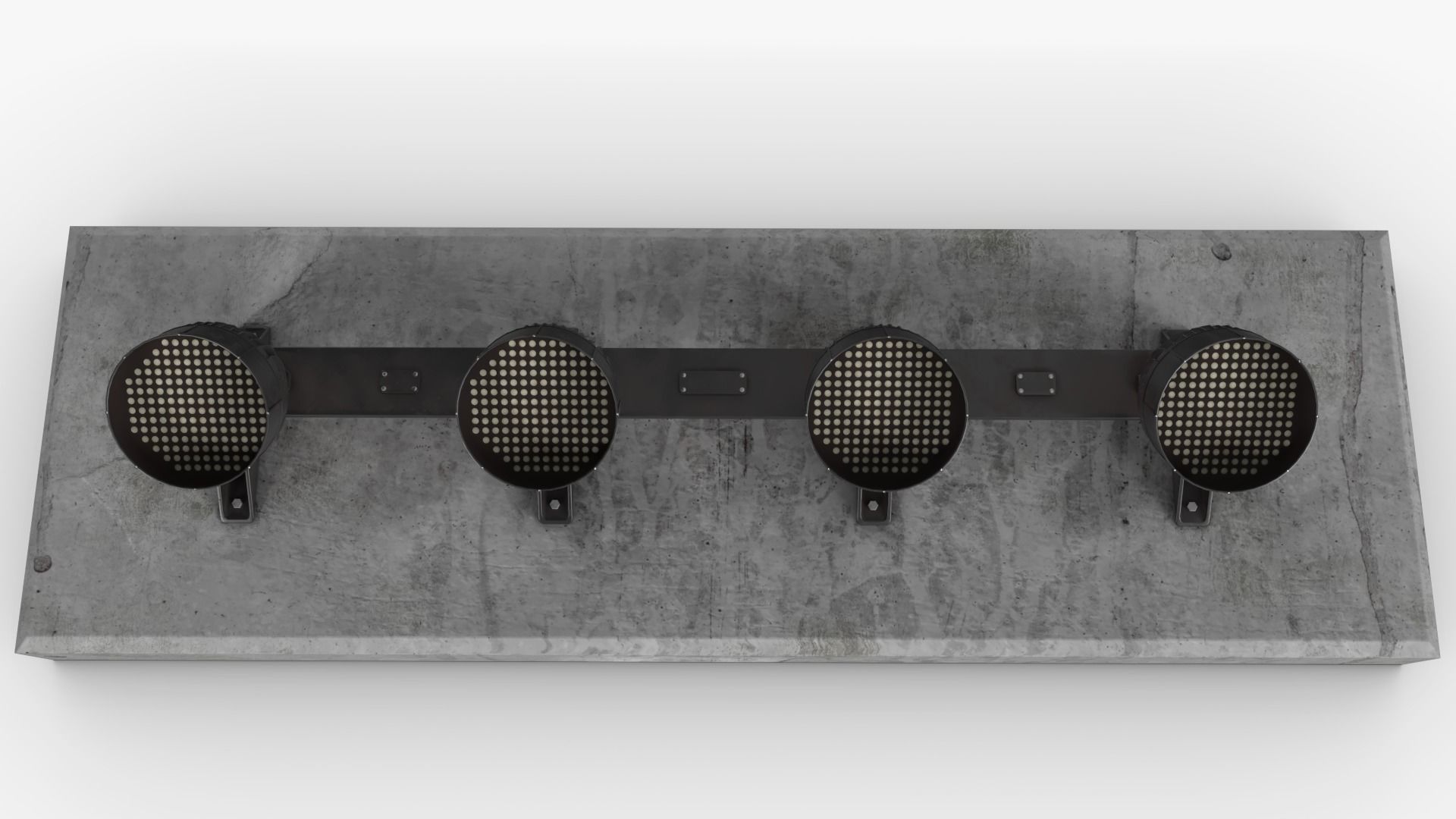 Floodlight 01 Low-poly 3D model_6