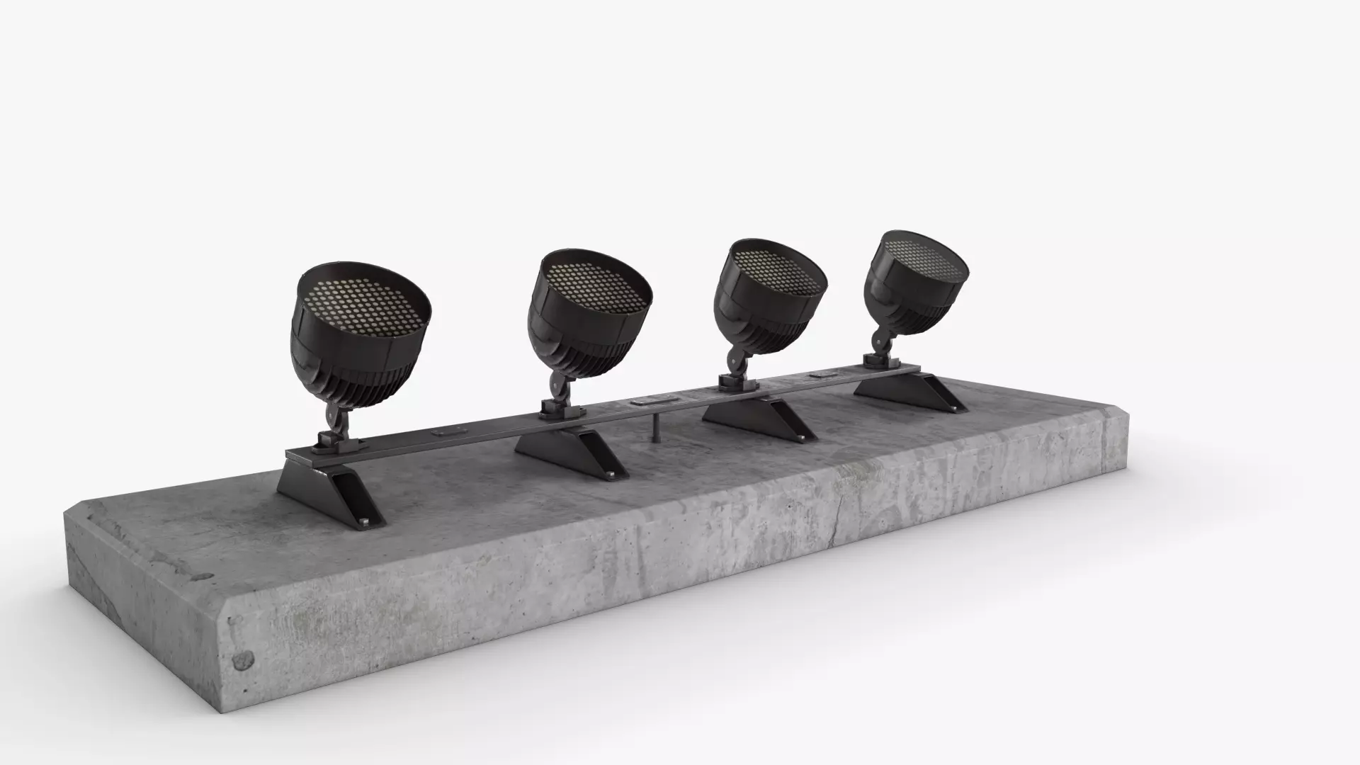 Floodlight 01 Low-poly 3D model_0