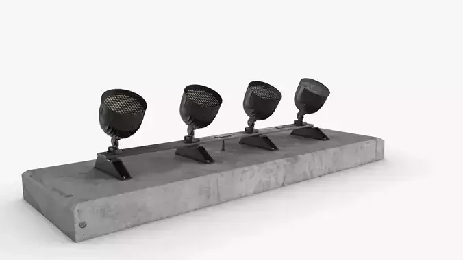 Floodlight 01 Low-poly 3D model