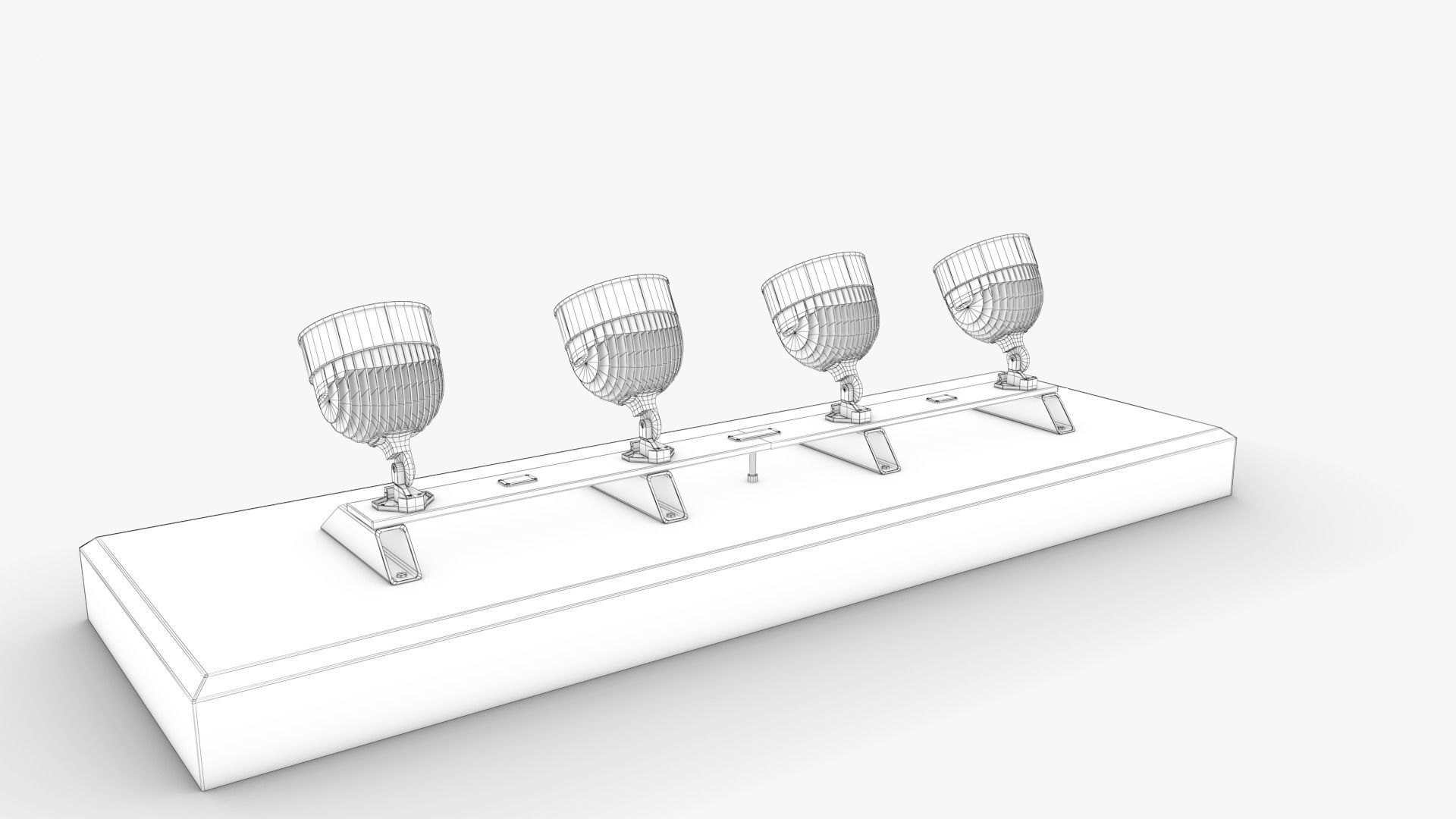 Floodlight 01 Low-poly 3D model_12