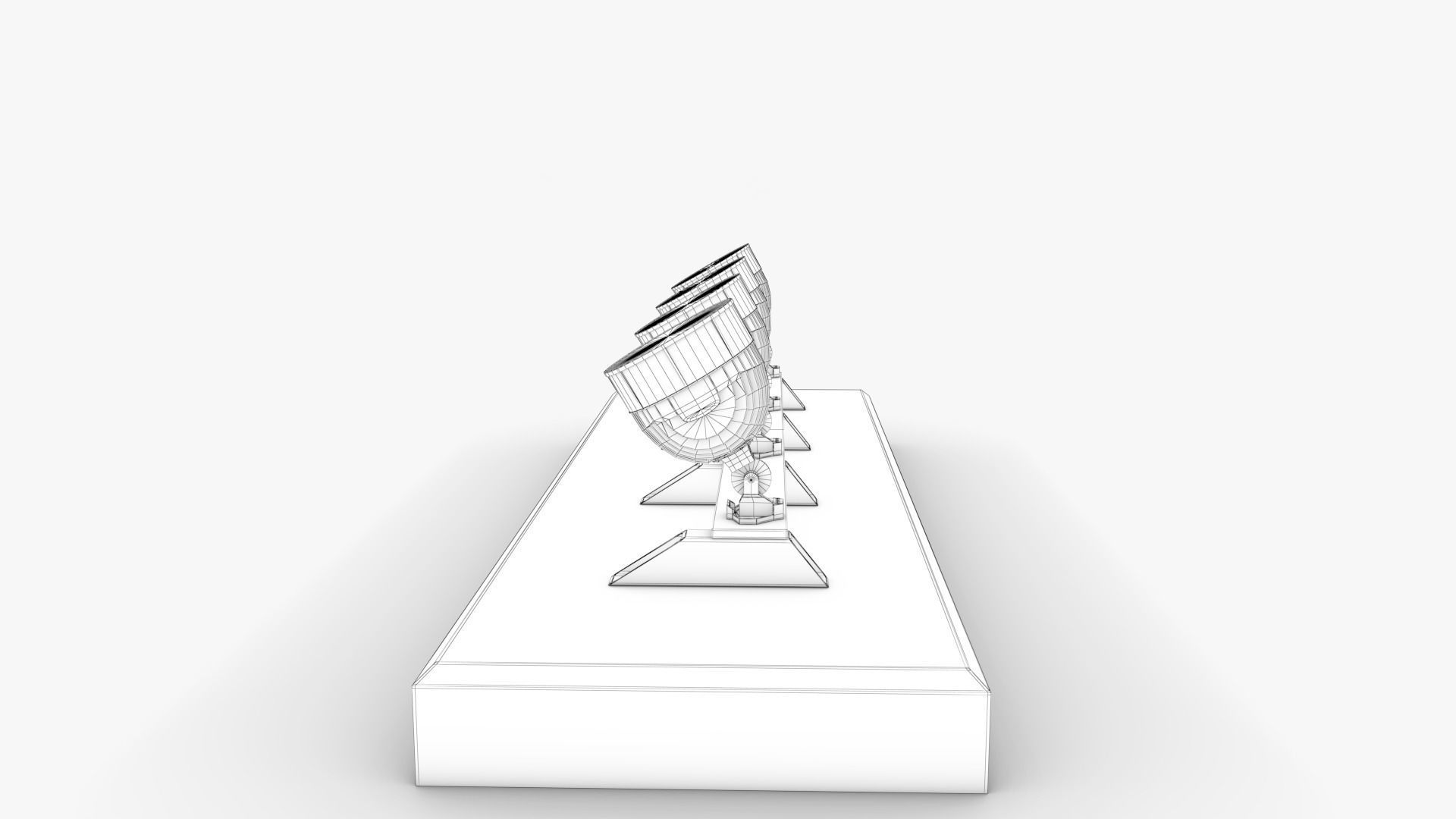 Floodlight 01 Low-poly 3D model_11
