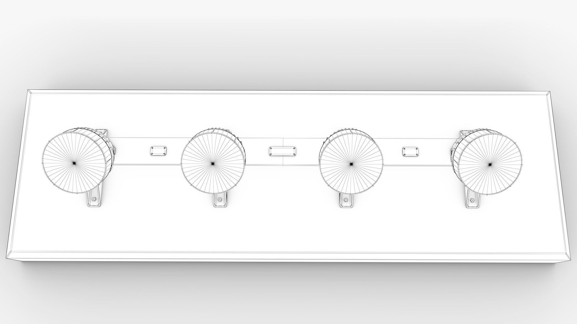 Floodlight 01 Low-poly 3D model_13