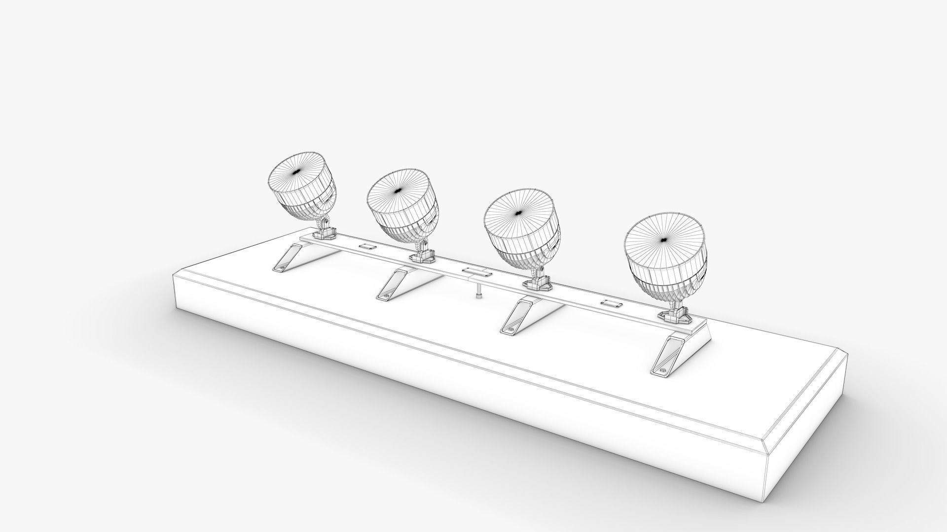 Floodlight 01 Low-poly 3D model_10