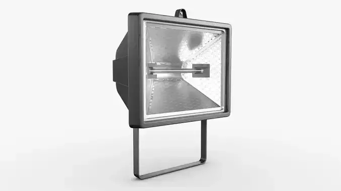 Halogen IP44 Floodlight Low-poly 3D model