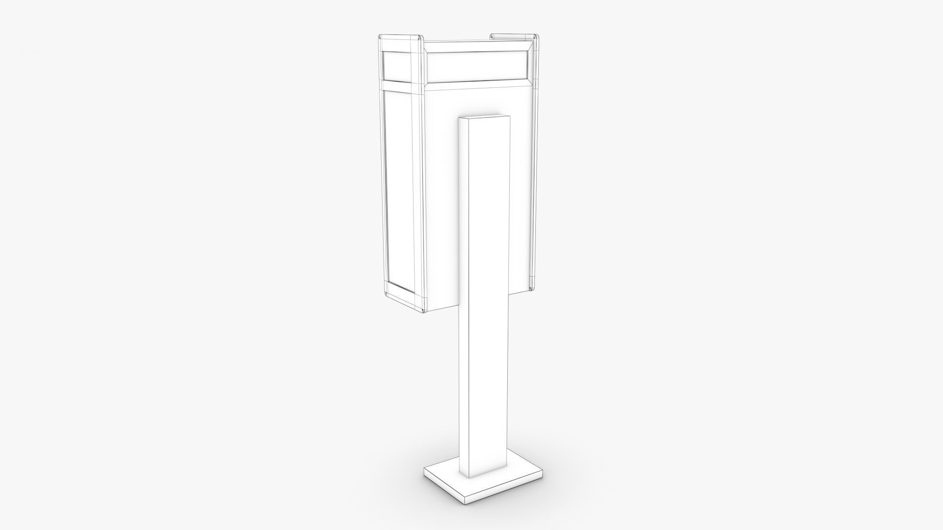 Public Phone Low-poly 3D model_14