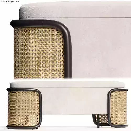 Crate and barrel Anaise Cane Bench