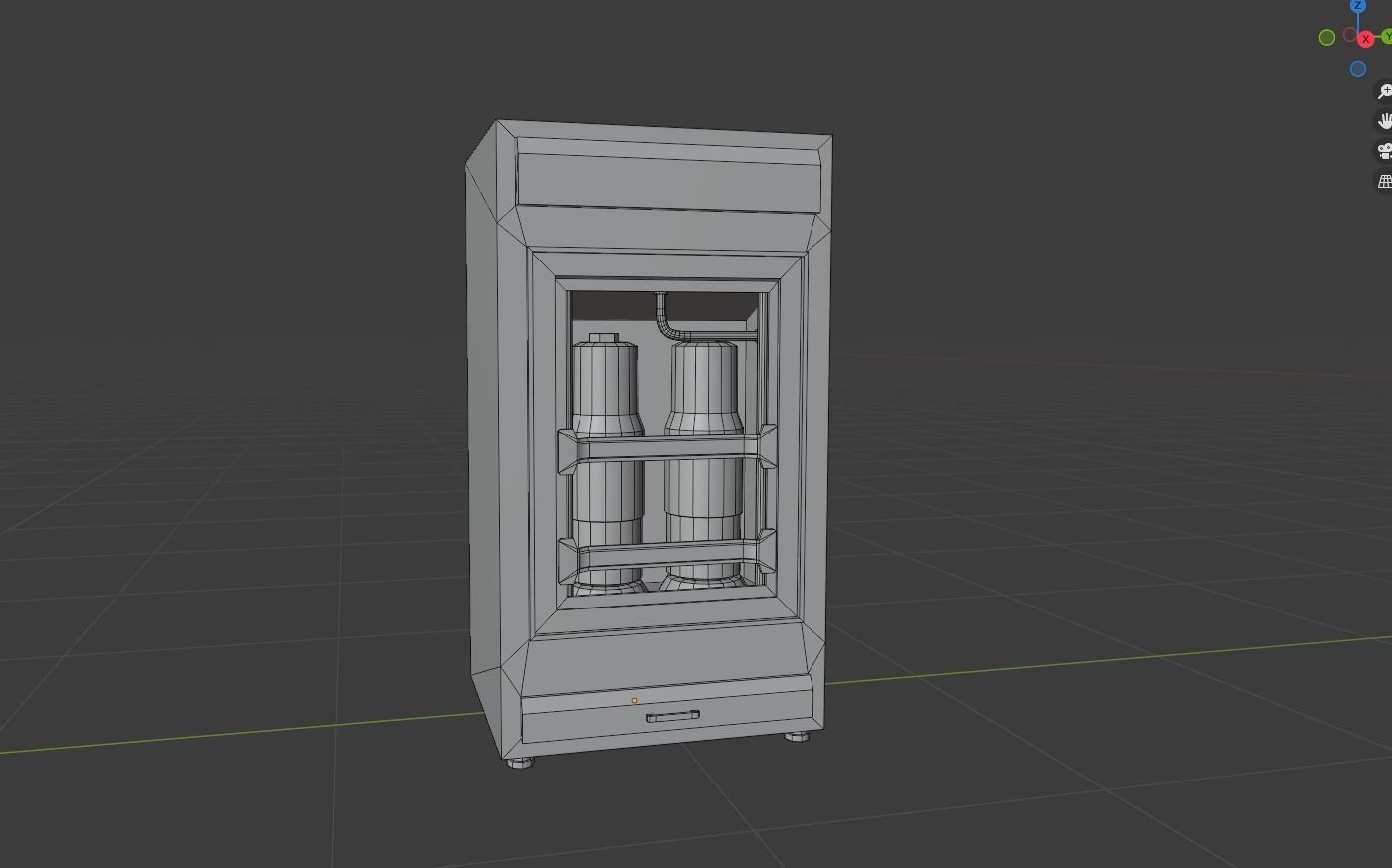 Sci Fi Cylinder storage module Low-poly 3D model_5