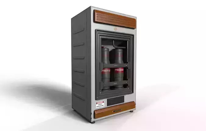 Sci Fi Cylinder storage module Low-poly 3D model