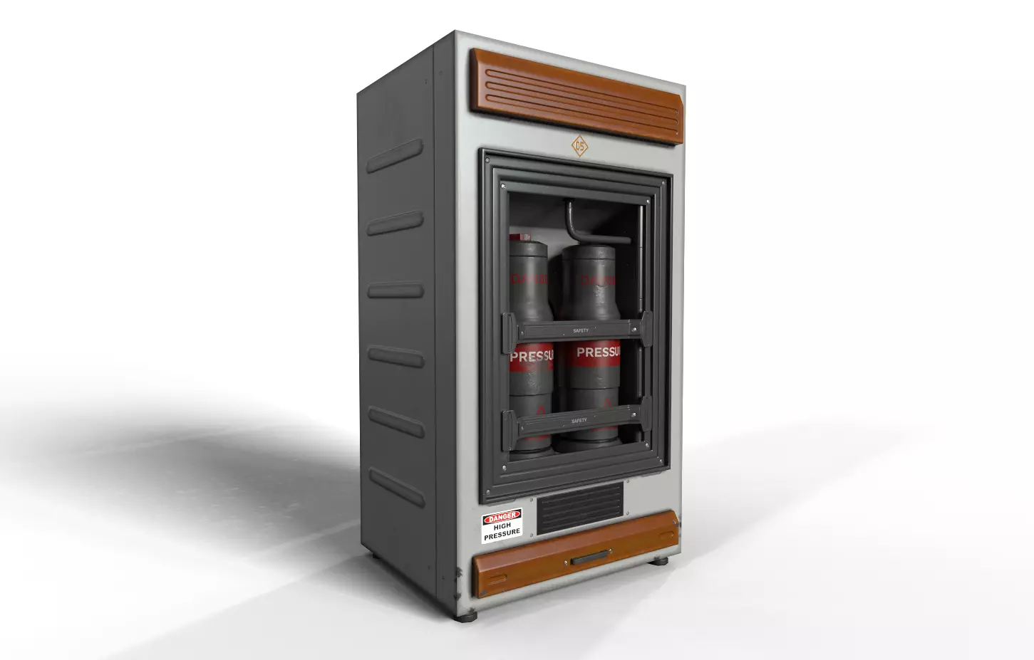 Sci Fi Cylinder storage module Low-poly 3D model_0