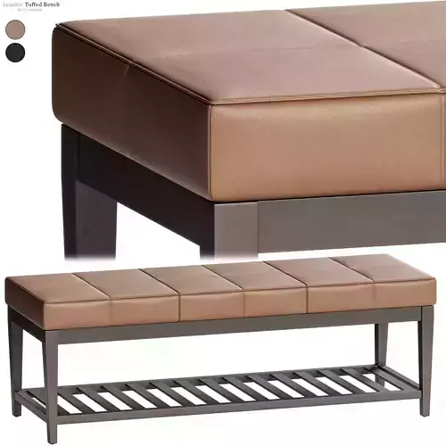 Crate and Barrel Nash Leather Bench