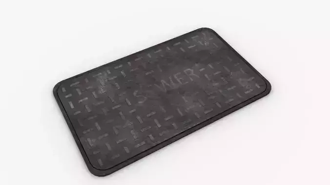 Sewer door 02 Free low-poly 3D model