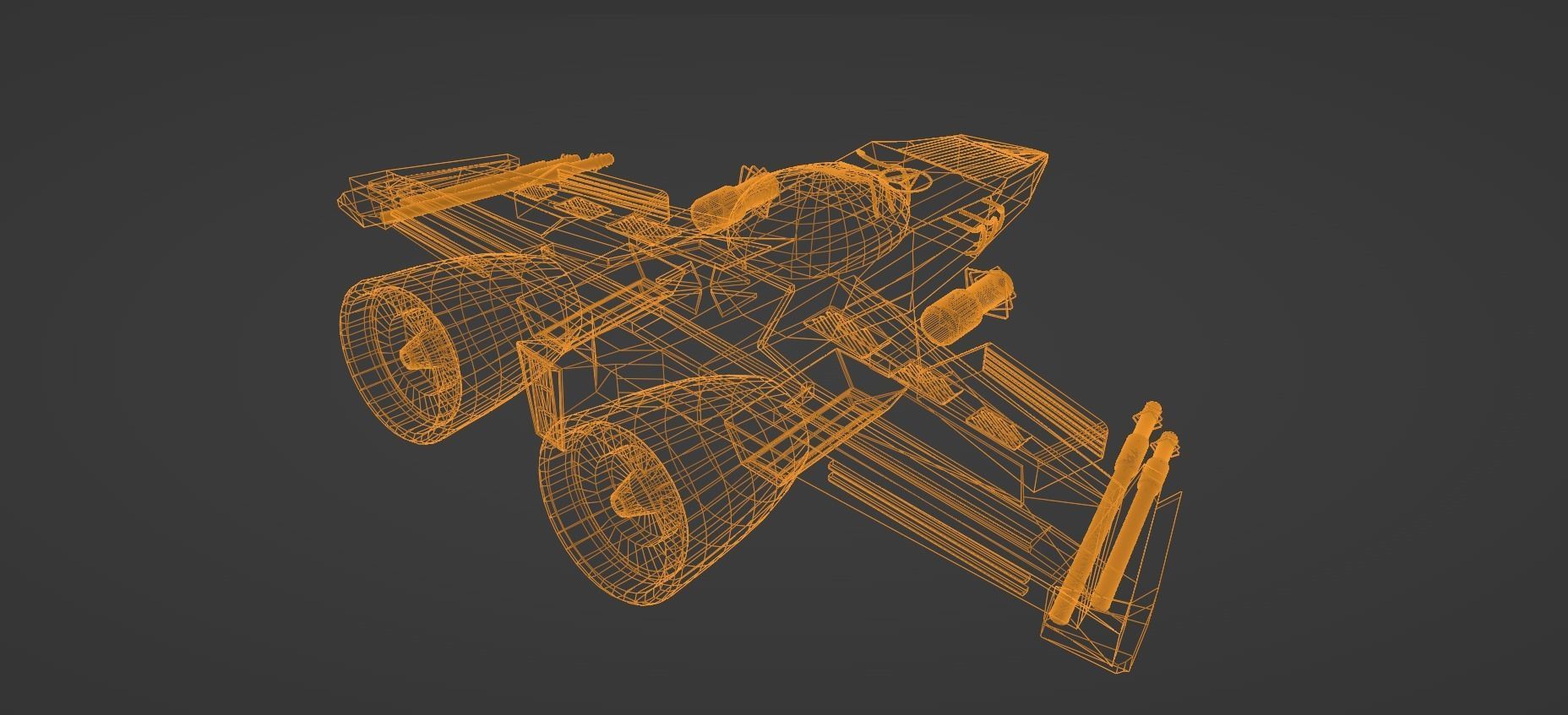 Spaceship damaged scratched  Free low-poly 3D model_8