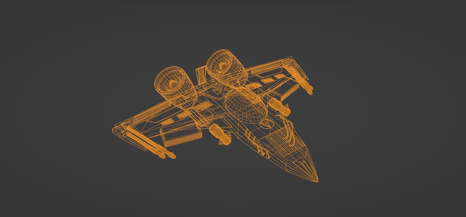 Spaceship damaged scratched  Free low-poly 3D model_7