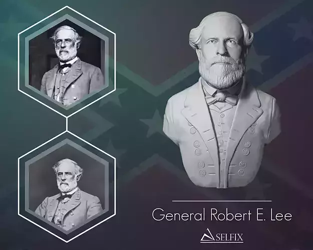 General Robert E Lee bust sculpture 3D print model