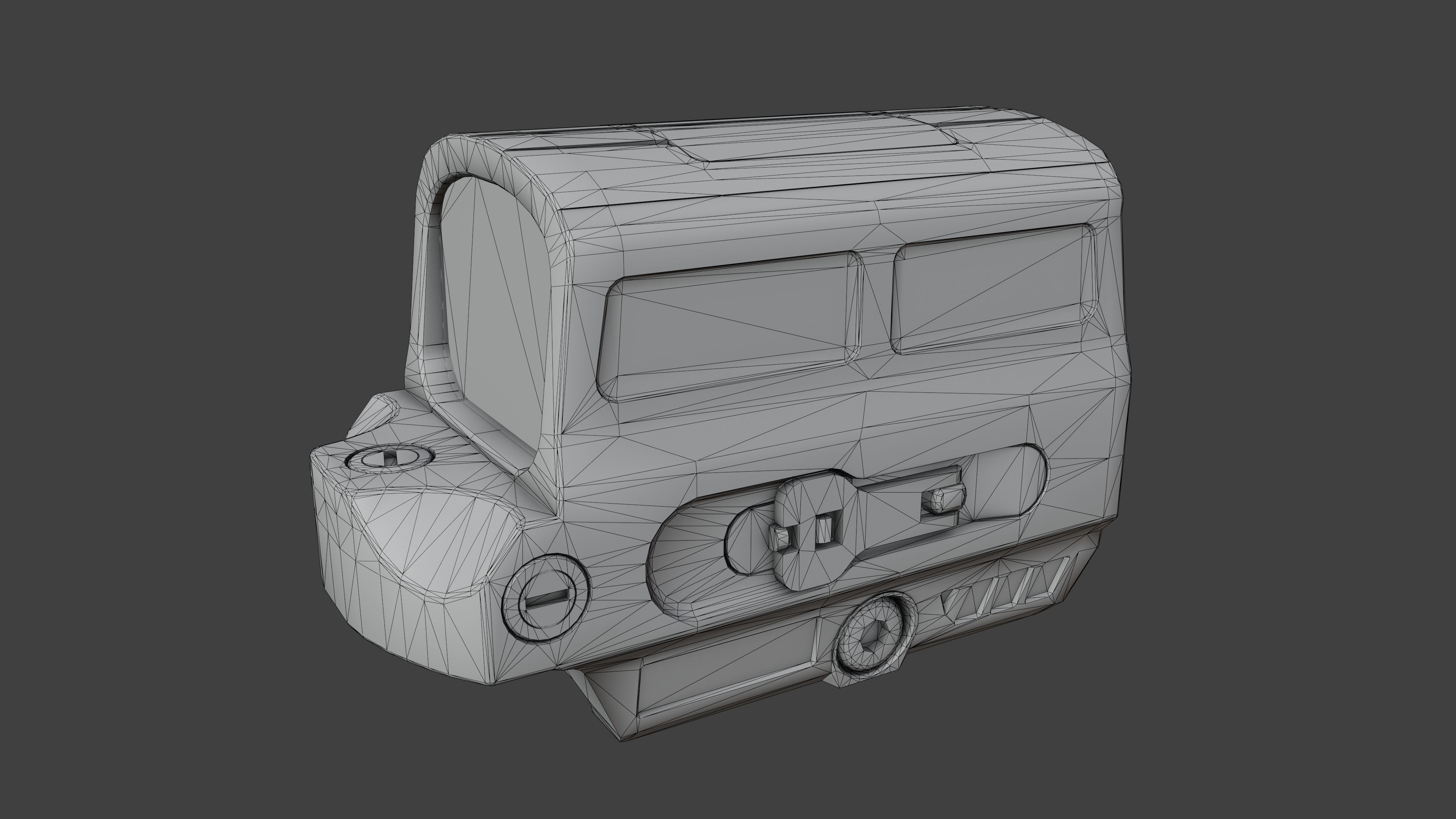 Holosun HS512GD Reflex Sight Low-poly 3D model_4