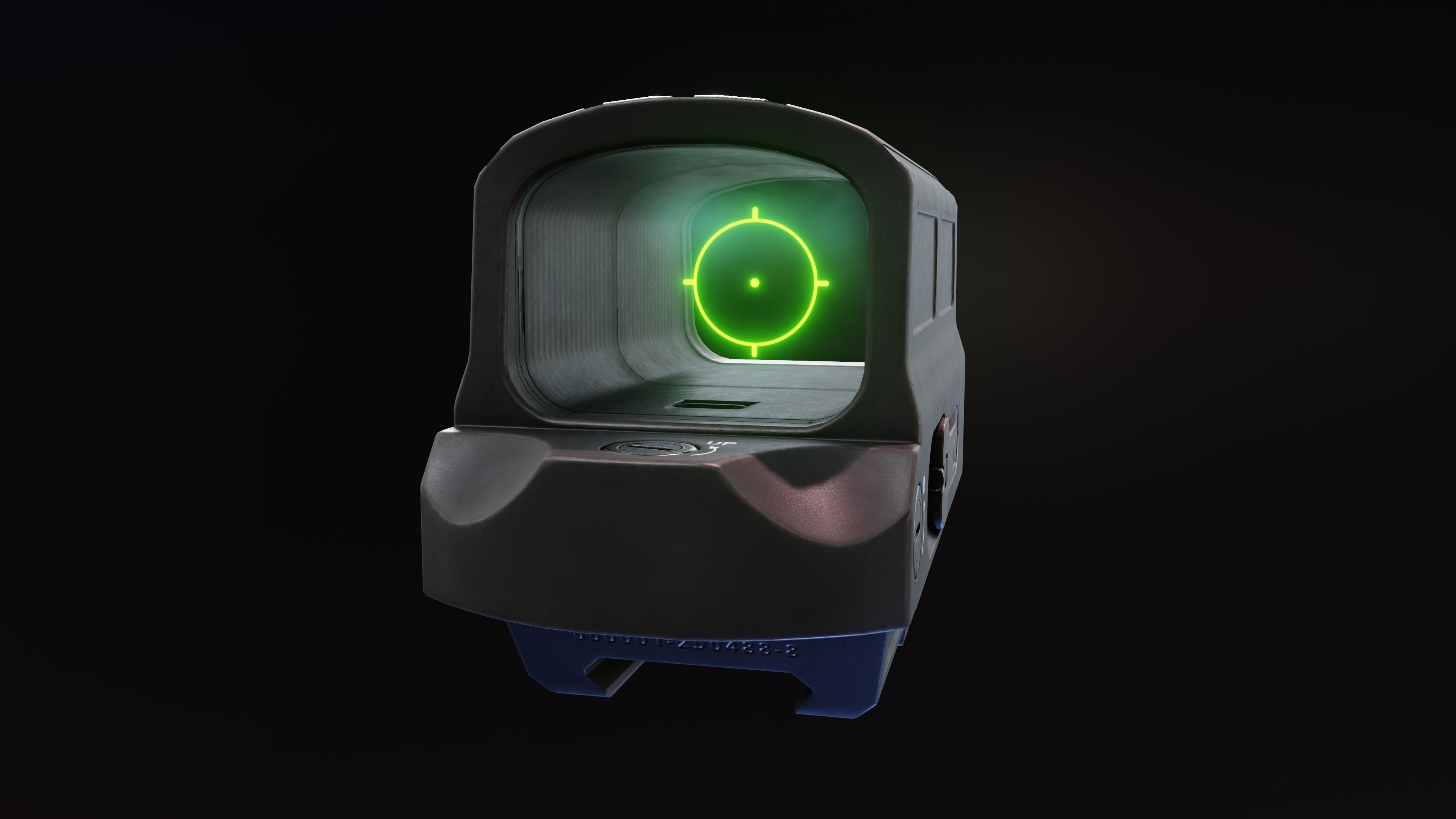 Holosun HS512GD Reflex Sight Low-poly 3D model_6