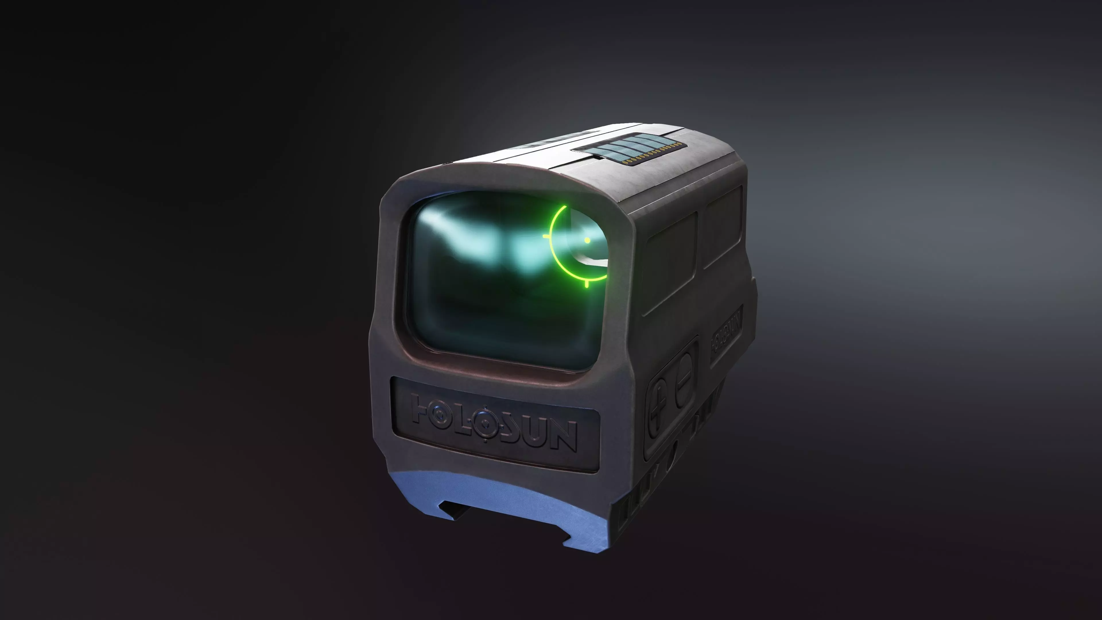 Holosun HS512GD Reflex Sight Low-poly 3D model_0